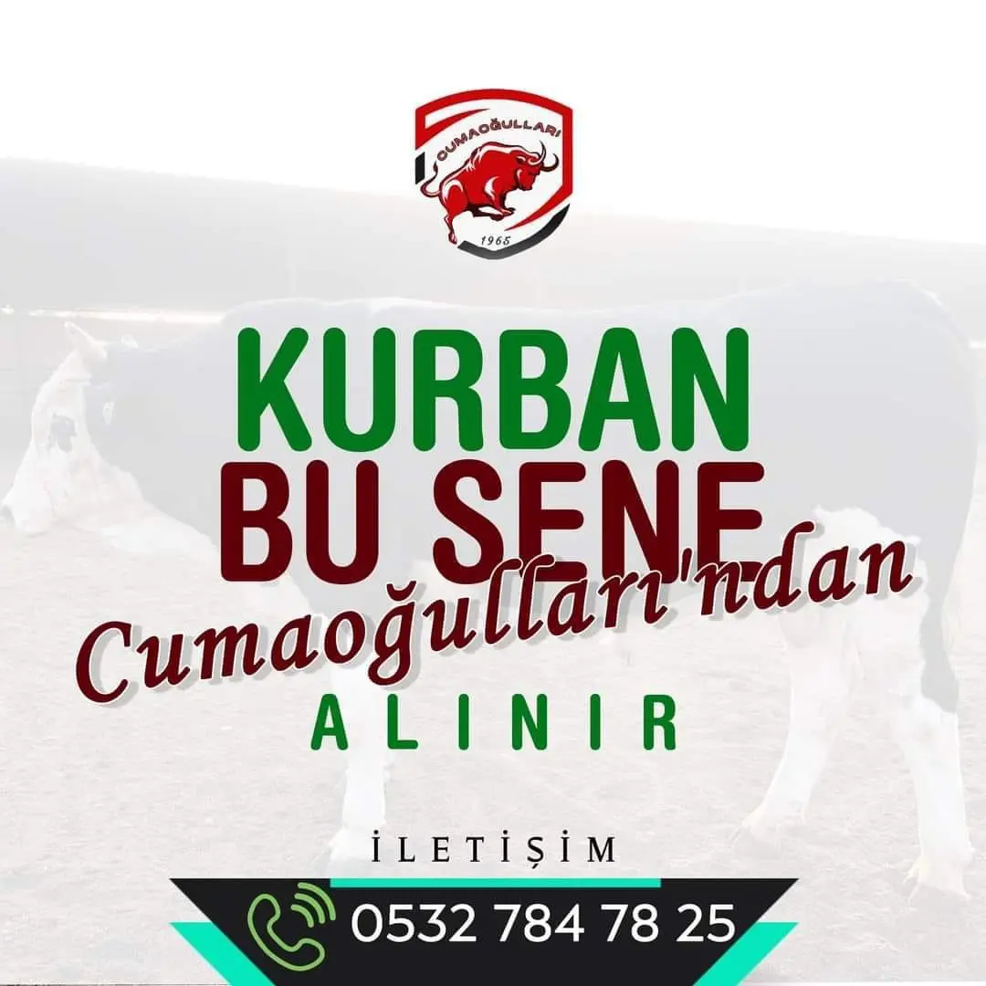 Cumaoğulları Çiftliği kurbanlık tanıtım afişi